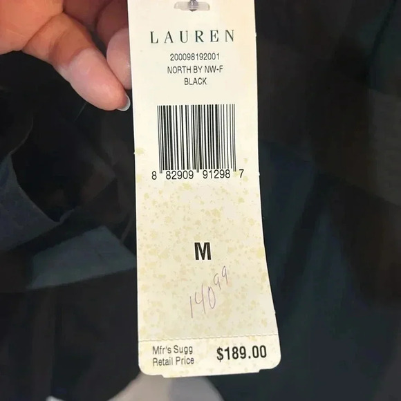 Classic LAUREN RALPH LAUREN ruffled front Jacket/Coat MEDIUM nwt - Picture 7 of 8